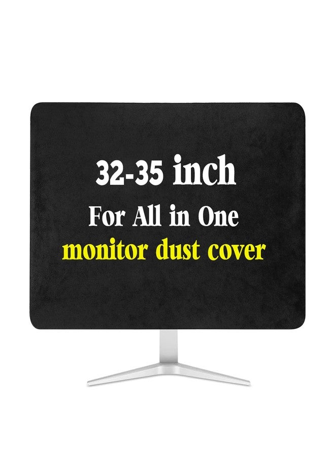GBOLE Monitor Dust Cover Compatible with iMac for All in One 32-35 inch Computer Anti-Static Dustproof LCD Panel Case Computer Screen Protective Sleeve Desktop and TV Black - Image 1